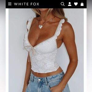 White Fox Boutique White Lace Top